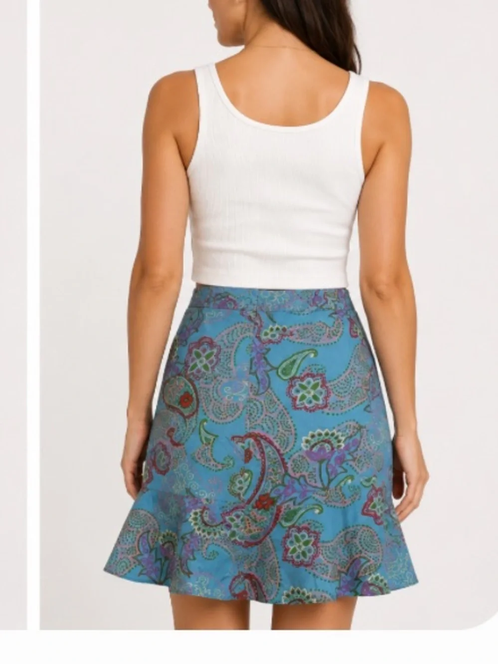 MaxMara weekend Blue Floral Paisley Skirt size 12